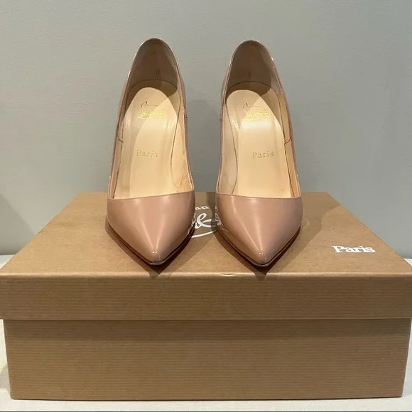 Christian Louboutin ❤️ So Kate 120 Patent Leather Nude Size 37.5 Pumps - Picture 3 of 8